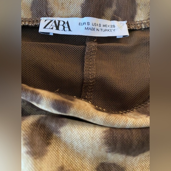 Zara Leopard Print Midi Skirt - Size Small - Picture 5 of 8